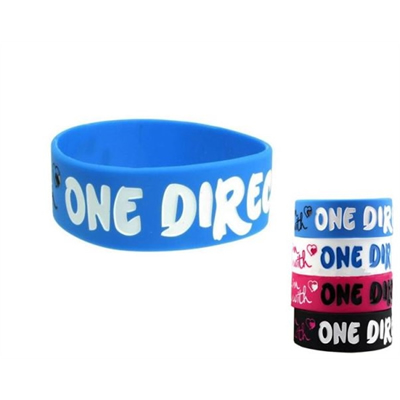 1 Width Debossed Silicone Wristband