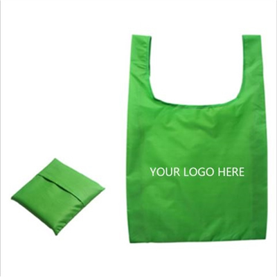 190T Polyester Foldable Shopping Vest Tote Bags