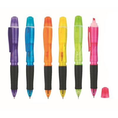 4-in-1 Tri-twist Pencil Ballpoint Pen W/ Highlighter
