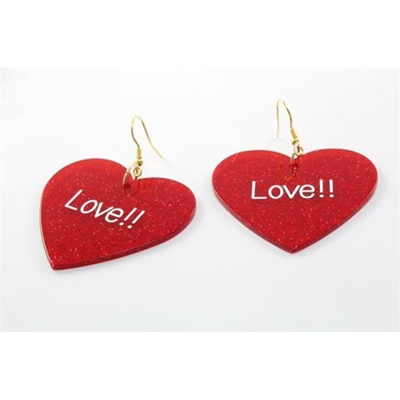 Acrylic Heart Shape Earrings