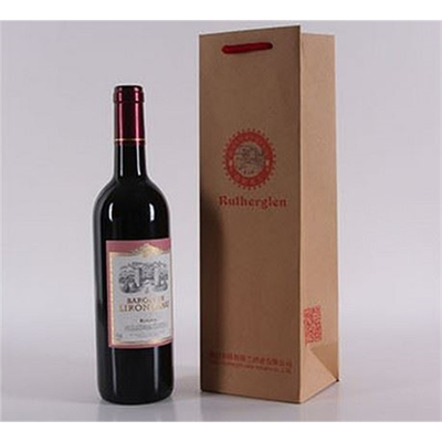 Custom Luxury Paper Vino Bag,Paper Wine Bag
