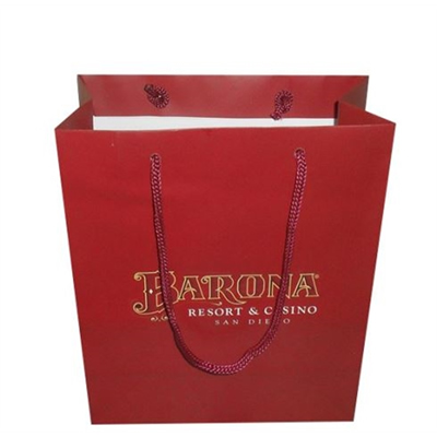 Custom Printed Laminated Rope Handle Paper Shopping Bag