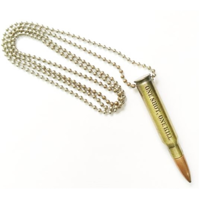 Custom-Shaped Metal Necklace/Keychain Sniper Bullet