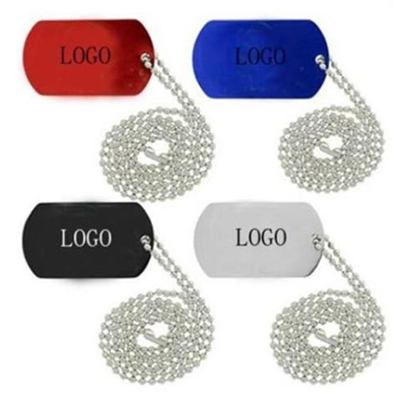 Dog Tag on Bead Chain