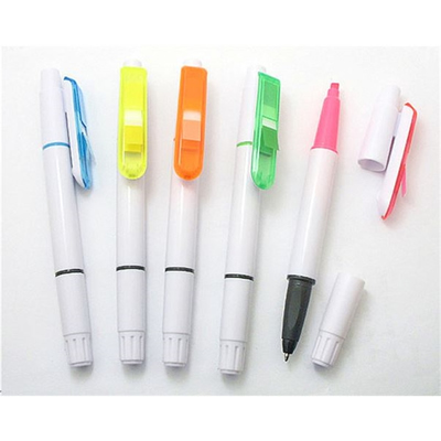 Double sided pen with memo sticker