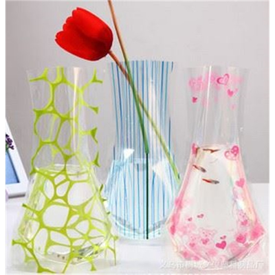 Foldover vase PET vase