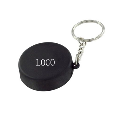 Hockey Puck Stress Reliever Key chain