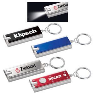 Hot Rectangular key chain with LED light