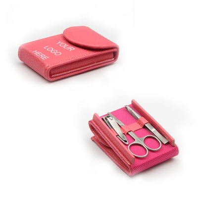 Leather Folding Manicure Set 3 in 1 Beauty Set