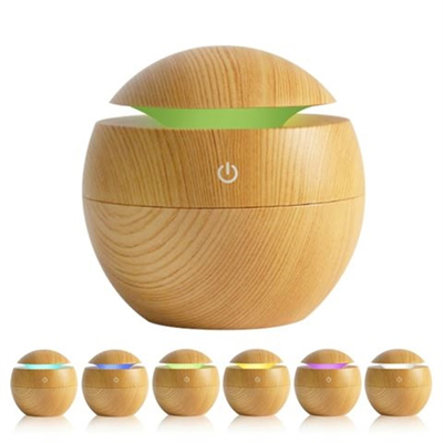 Mini Portable Wood Grain USB  Ultrasonic Aroma Humidifier