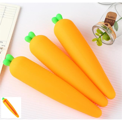 PVC Carrot design Pen Pencil Bag