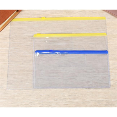 PVC Zipper Closure Document Storage Paper Wallet Folder