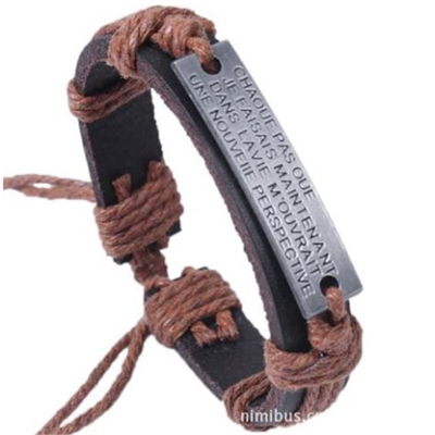 Retro Alloy Leather Bracelet