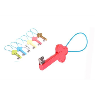 The plum flower key shaped data line USB With Keychain