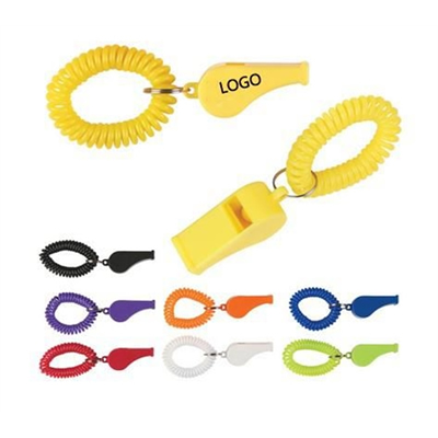 Whistle Key Chain with coil